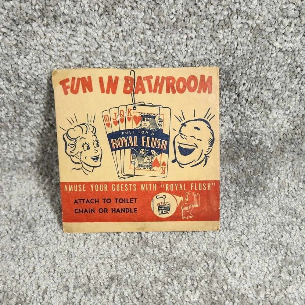 Vintage Royal Flush Novelty Bathroom Gag Gift No 739 Retro Prank‎ Toy